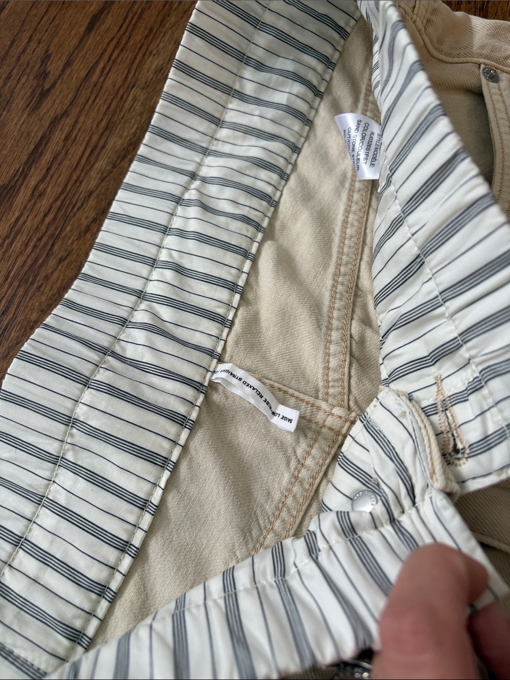 rag & bone Cream Drawstring Jeans - Picture 5 of 9